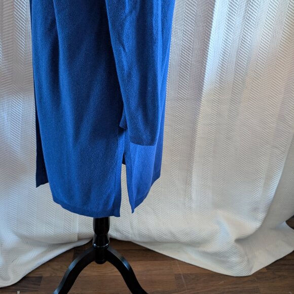 Talbots No-Close Cardigan Royal Blue Size L Classic Open Cardigan Duster - Picture 3 of 15